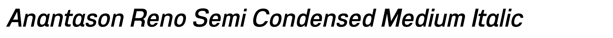 Anantason Reno Semi Condensed Medium Italic image